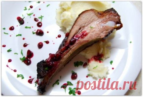 Свиные рёбрышки в гранатовом соусе