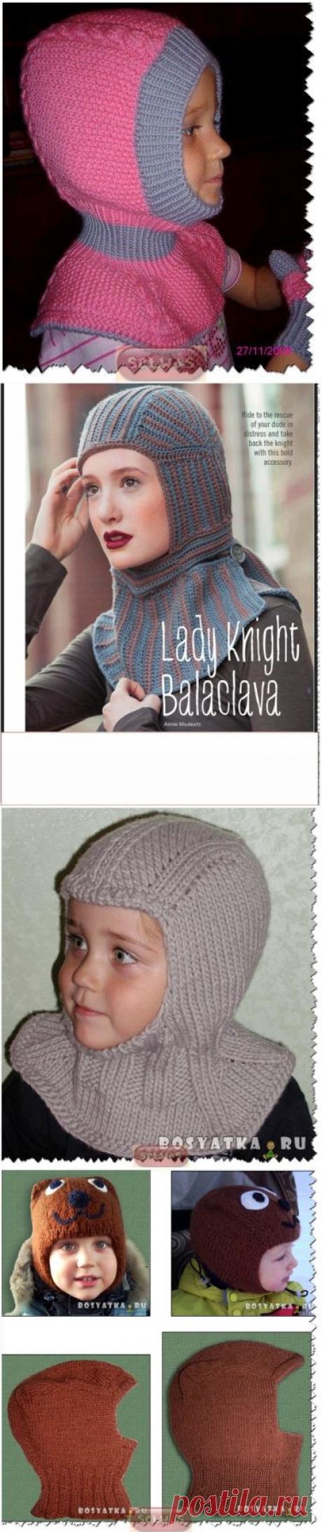 Шапочки-шлемы с манишкой,подборка 12