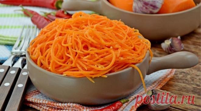 ​Острая морковочка Ингредиенты:Морковь (чищенная) — 500 гЛук репчатый — 1 шт.Чеснок — 3 зубчикаМасло растительное — 70 млУксус 9% (по вкусу) — 1,5 ст. л.Кориандр (целый) — 0,5 ч. л.Перец красный острый — 0,5 ч. л.Сахар (по вкусу) — 1 ст. л.Соль (по вкусу)...