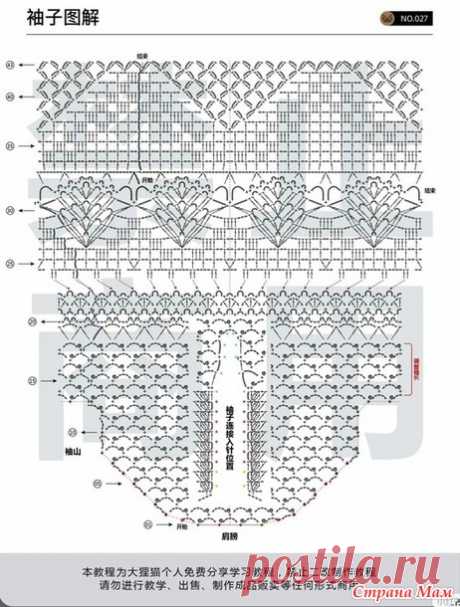 Белоснежный ажурный джемпер на пояске, с расклешенными рукавами. - Все в ажуре... (вязание крючком) - Страна Мам