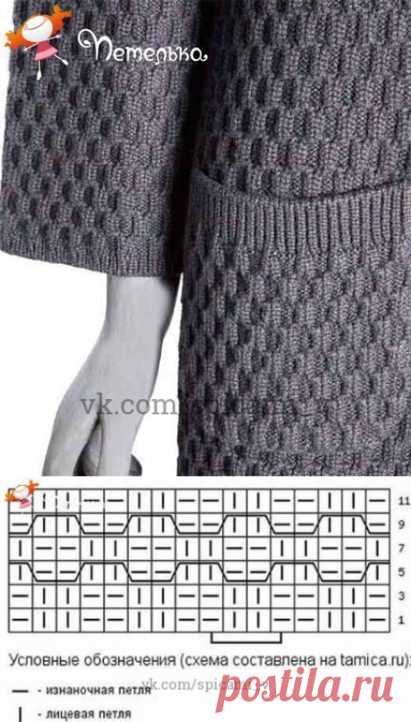 Плотный узор для пальто или жакета — Сделай сам, идеи для творчества - DIY Ideas