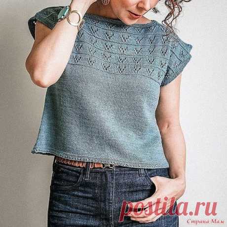 Стильный топ спицами. / knittingideas.ru