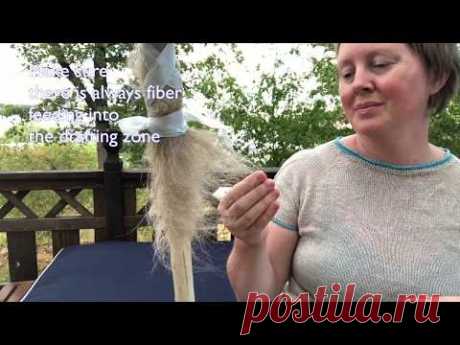 Spinning flax on an in-hand spindle