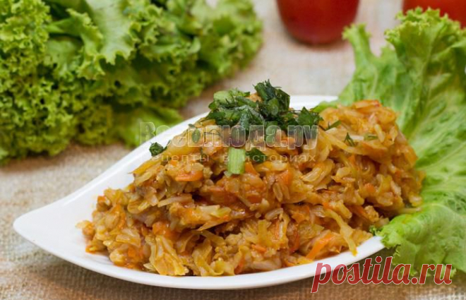Солянка (тушеная капуста) с фаршем и рисом, рецепт с фото | Все Блюда