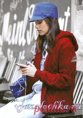 Теплый жакет спицами