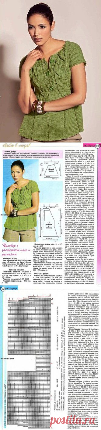 Пуловер с застежкой поло и регланом: Дневник группы "Вязание" - Страна Мам