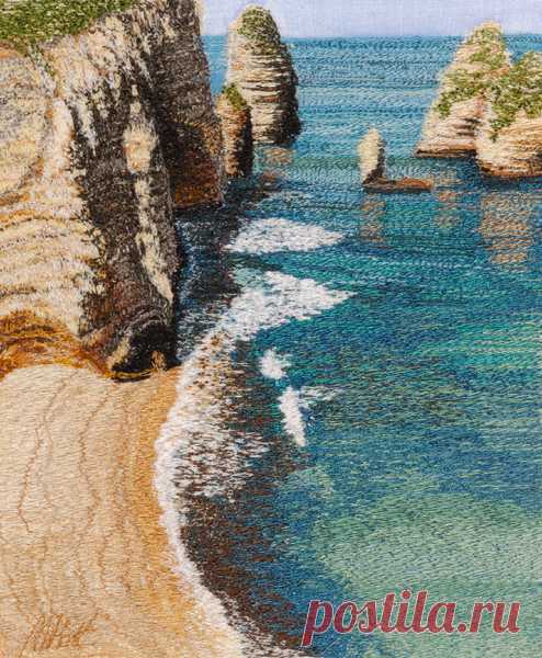 Machine embroidered picture called by Alison Holt BA Textile Artist