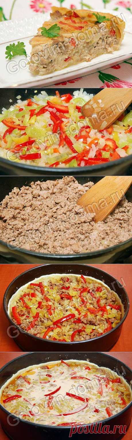 Рецепт: Мясной пирог с болгарским перцем