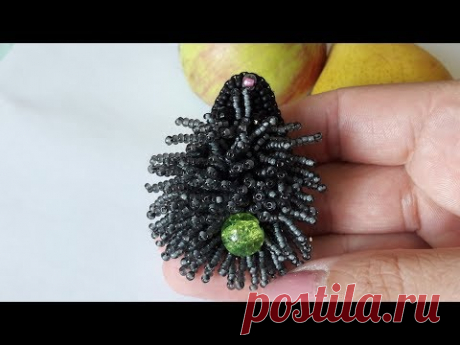 Ёжик. Брошь из бисера. Набор для вышивки. Часть 1 из 2.