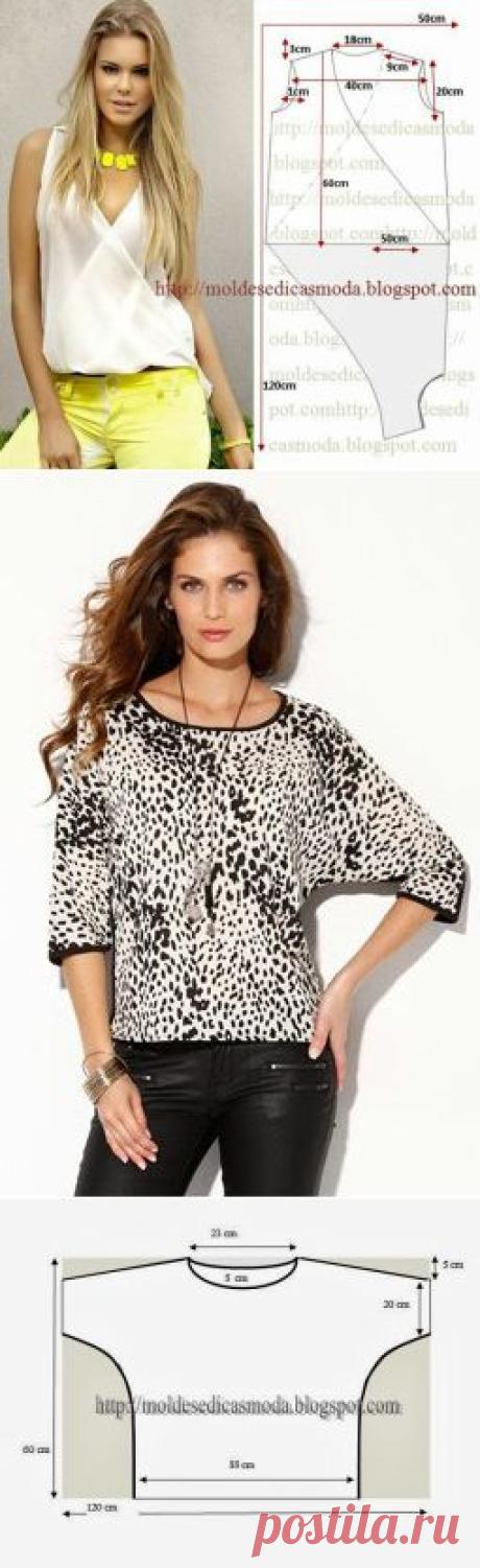 Блузки moldesedicasmoda.blogspot.com