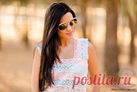 Нежный летний топ из тесьмы