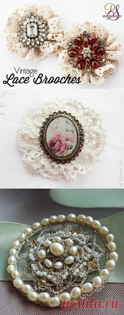 Lace brooches(Мастер-класс)(Подборка) / Украшения и бижутерия / Модный сайт о стильной переделке одежды и интерьера