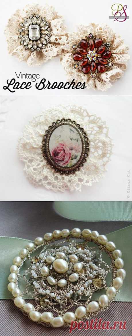 Lace brooches(Мастер-класс)(Подборка) / Украшения и бижутерия / Модный сайт о стильной переделке одежды и интерьера