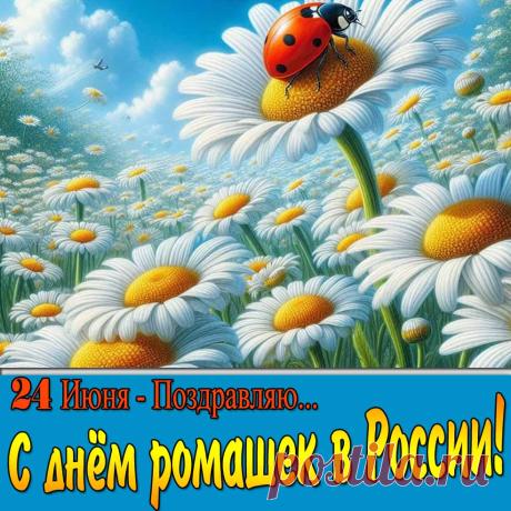 Ну, ромашка здравствуй, гостью принимай!
Хватит спать, головку к небу поднимай. Открытки на День ромашки!