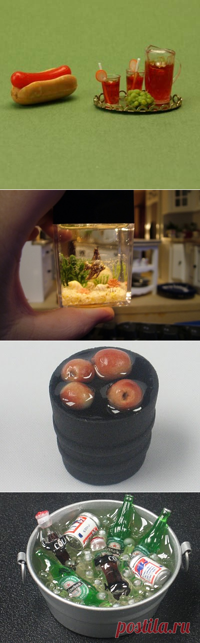 Имитация воды в кукольных миниатюрах.