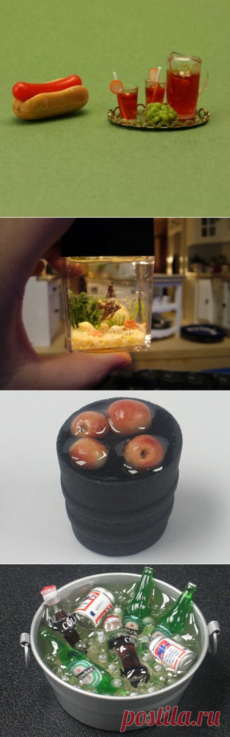 Имитация воды в кукольных миниатюрах.