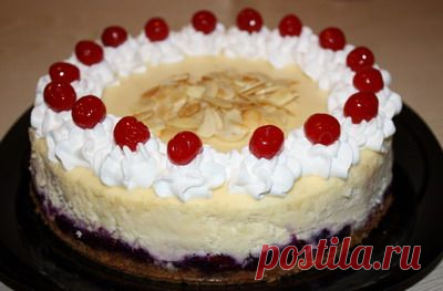 Вишнево-миндальный чизкейк - Пошаговый рецепт с фото | Выпечка | Вкусный блог - рецепты под настроение