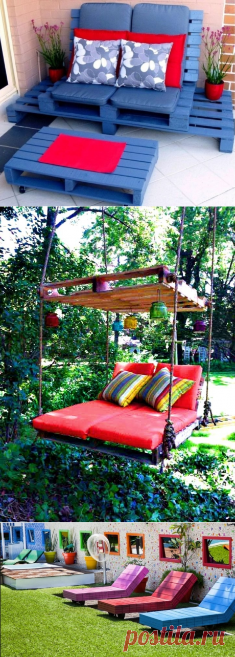 Дачная мебель из паллет — Сделай сам, идеи для творчества - DIY Ideas