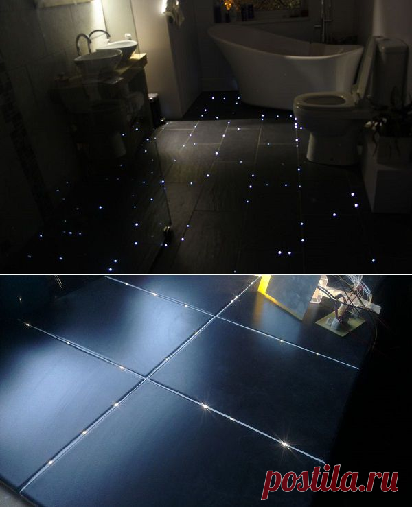 Как сделать «звездный пол» в ванной комнате