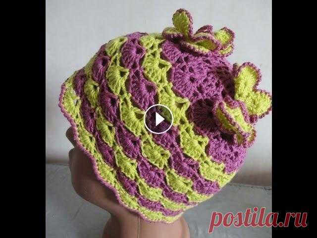 Шапочка для девочки Часть 1 Beanie Crochet for girls Part 1 Шапочка для девочки Часть 2 Beanie Crochet for girls Part 2 #вязаниекрючком #вязанаяшапочка#вязаныеголовныеуборы...