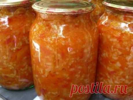 Салат с рисом и овощами на зиму