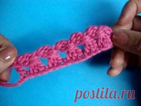 Кайма крючком Урок 307 Сrochet border pattern - YouTube