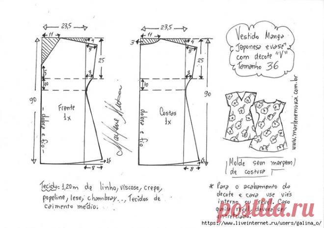 Платье в японском стиле.