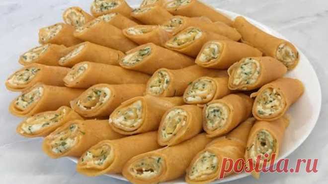 Пикантные Рулетики из Блинов на Закуску Очень Вкусно и Красиво!!! / Роллы из Блинов / Pancake Rolls