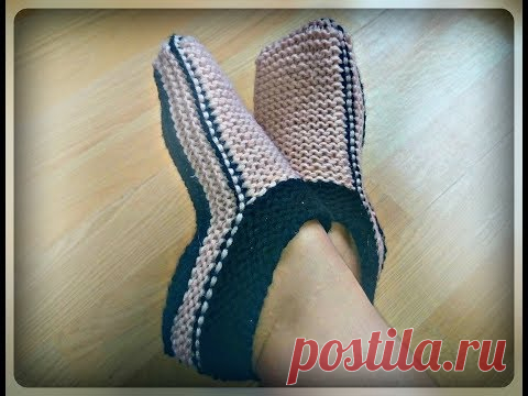 Как связать простые следки на двух спицах