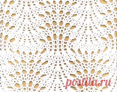 Вариант узора "павлиний хвост".