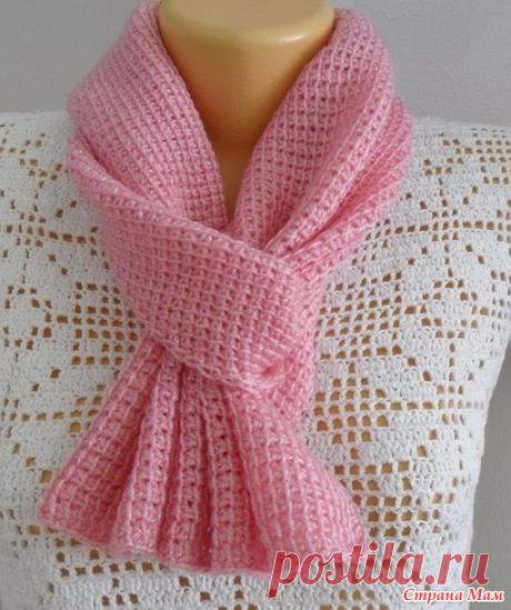 Шарф - платок тунисским вязанием от Ангелина 770 (Страна Мам)