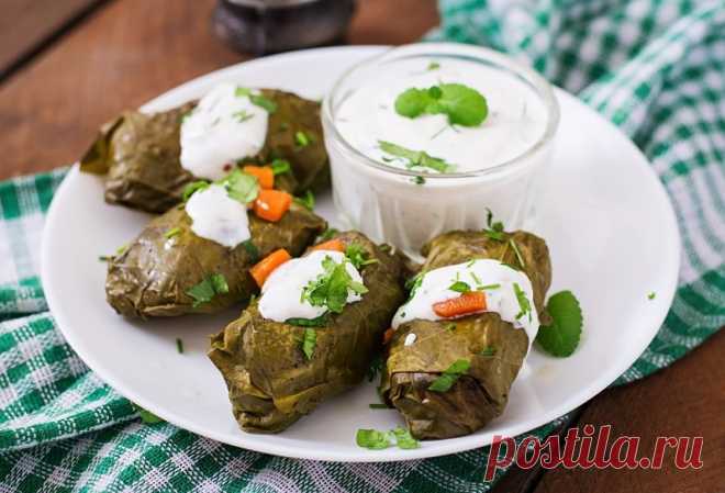 Рецепт долмы из виноградных листьев