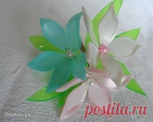 Букетик из пластиковых бутылок