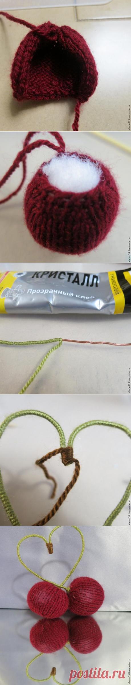Мастерим вязаную валентинку-вишенку - Ярмарка Мастеров - ручная работа, handmade
