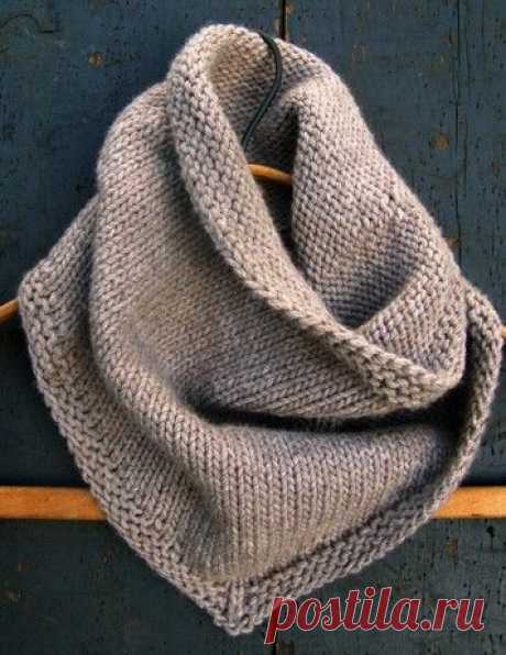 Воротник-хомут или бандана-хомут спицами