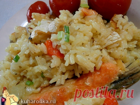 Хозяюшка. Кушать подано! - Ризотто из брюшек сёмги в мультиварке