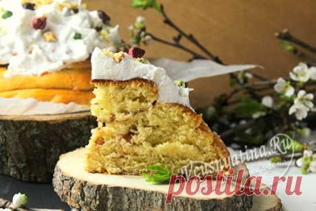Пасхальный пирог с орехами и повидлом: рецепт с фото Простой рецепт с фото по приготовлению вкусного и нежного пасхального пирога с орехами и повидлом, украшенного белковой глазурью.