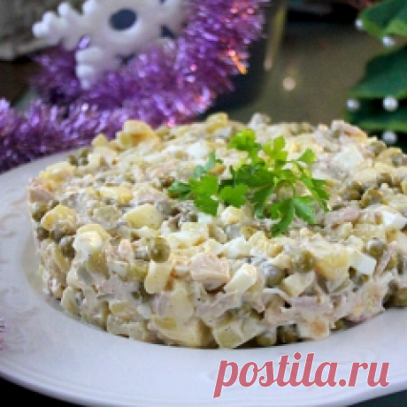 Рецепт салата "Гнездо глухаря" классический / Меню недели