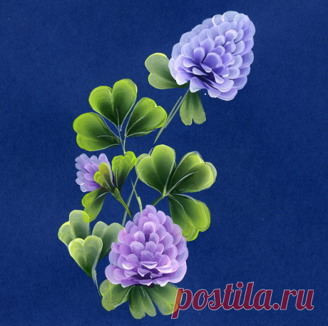 Рисунки плоской кистью от Юлии Белей