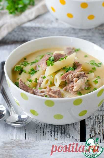 Куриный крем-суп с макаронами - кулинарный рецепт