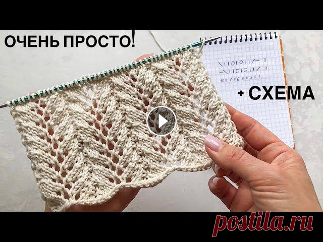 Такой простой узор, а смотрится шикарно! Идеально для летних топов, кофточек, джемперов и кардиганов Такой простой узор, а смотрится шикарно! Идеальный ажурный узор спицами для летних плечевых изделий: топов, кофточек, джемперов , платьев и кардиганов...