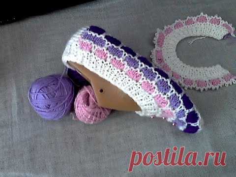 Следки из остатков пряжи спицами без шва.
