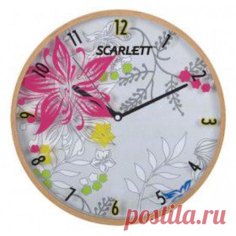 Купить Часы Scarlett SC-33A серый в Пензе, цена / Интернет-магазин "Vseinet.ru".
Настенные часы Scarlett SC-33A с оригинальным эксклюзивным дизайном украсят интерьер любой комнаты. Это небольшие часы круглой формы с высококачественным кварцевым механизмом. На стеклянном циферблате напечатаны цифры и рисунок из цветов. Scarlett SC-33A бесшумны при работе.