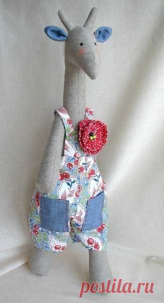 Забавные жирафики в стиле тильда. Выкройка. #игрушки@handmade_blog