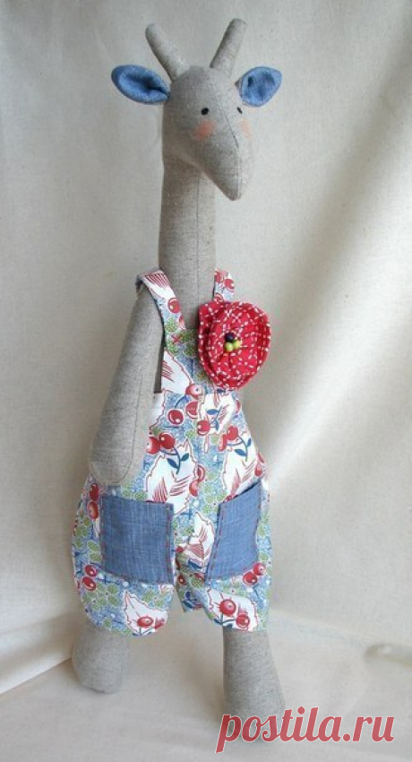Забавные жирафики в стиле тильда. Выкройка. #игрушки@handmade_blog