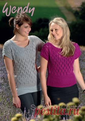 Топ с ажурным узором колосок Простой топ спицами для женщин, связанный из летней хлопковой пряжи. Вязание топа осуществляется резинкой 1 на 1 и очаровательным ажурным...