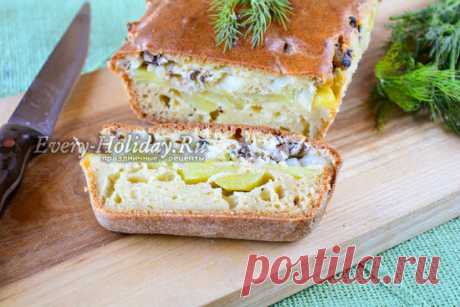 Быстрый пирог с рыбой и картошкой