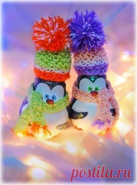 Ёлочная игрушка из сгоревшей лампочки..