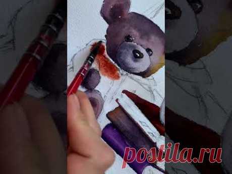 История одного старого рисунка #veraartlover #акварель #watercolorpainting #watercolorart