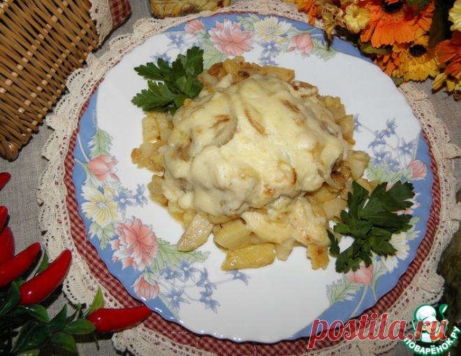 Свинина под молочным соусом 